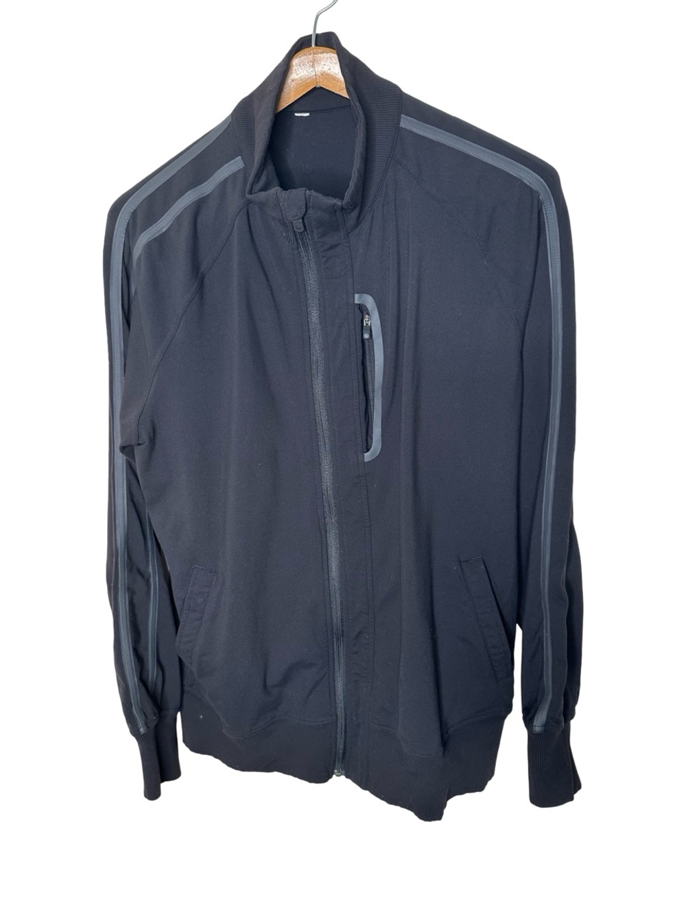 Lululemon Kung Fu Jacket Size XXL Black Soft Shell Luon Fabric Zip Pockets